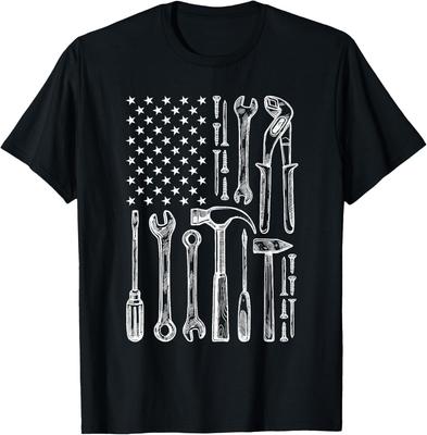 Mechanic Carpenter Repairman Craftsman Vintage American Flag Gift Unisex T-Shirt Mens Womens Tees Top