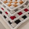 New  Sofa Cushion Autumn And Winter Japanese And Korean Block Non-Slip Sofa Seat Cushion Winter Thickened Striped Plush Cushion