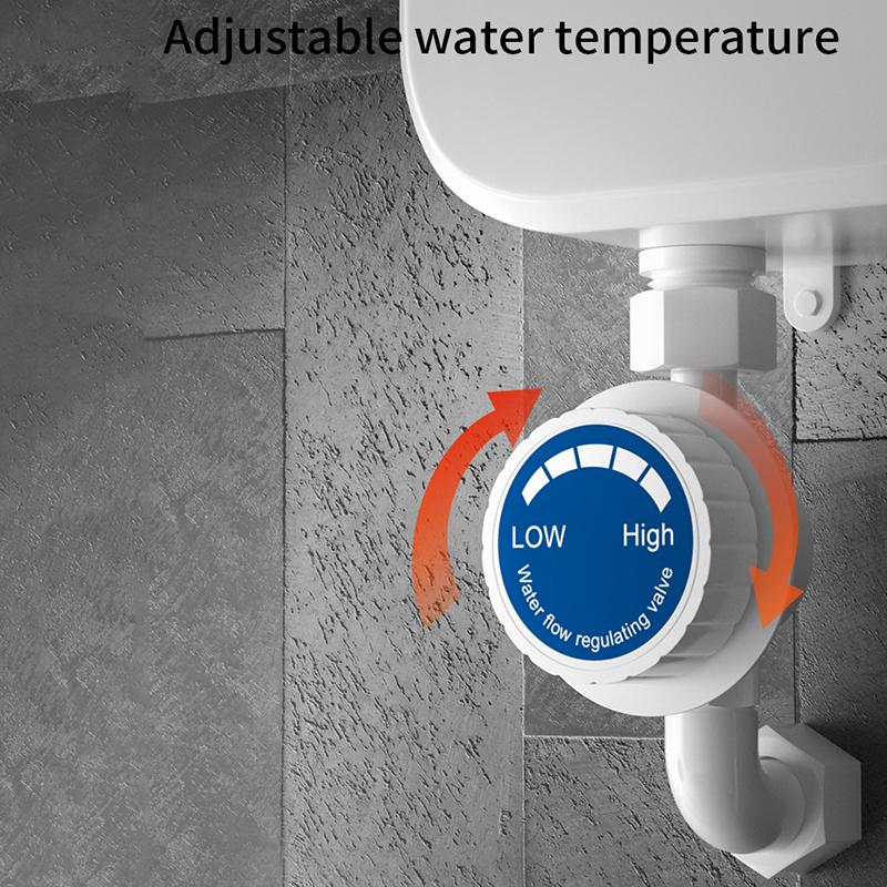 3500W Instant Electric Water Heater 3 Seconds Heating Bathroom Kitchen Tankless Water Heater Temperature Display Heating Shower