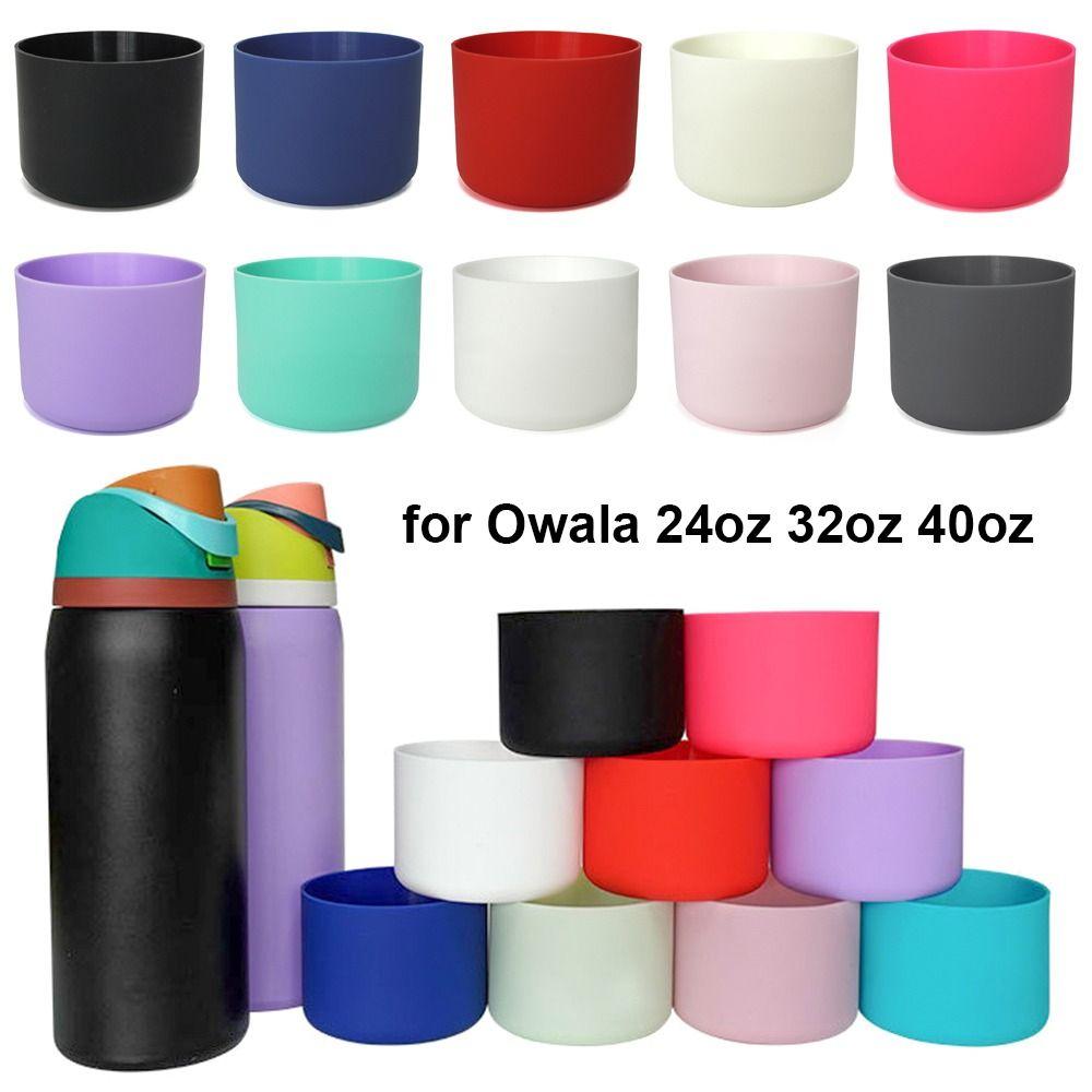 

1Pcs Colorful Bottle Bottom Base Anti-Slip Cup Sleeve Silicone Boot for Owala 24oz 32oz 40oz rose red for 40oz