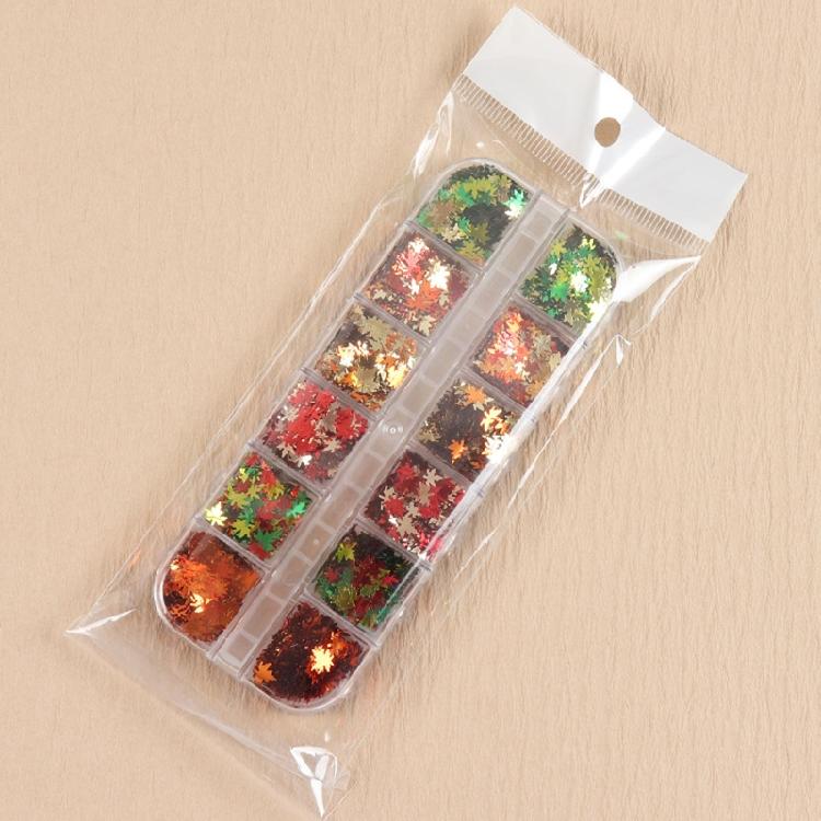 Sequins Fall Leaves Holographic Flakes Manicure Body Sequins Foil Ornaments