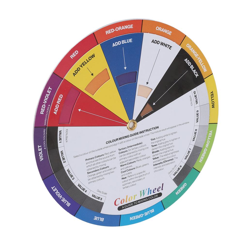13cm Diameter Tattoo Color Wheel Chart Prevent Discoloration Tattoo Pigment Mixing Guide