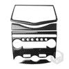 5pcs Carbon Fiber Interior Auto Radio Console System Panel Trim Sticker For Nissan 370Z Z34 2009- Modification Decoration