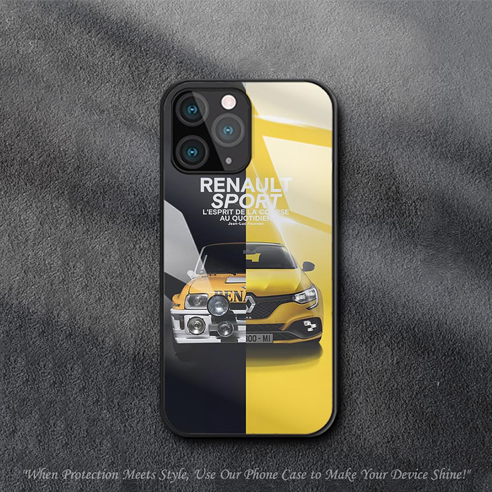 Super Cars Renault Case For iPhone Samsung Galaxy Redmi Note S 17 16 15 14 13 20 24 25 54 Pro Max Ultra Fe Air Tempered Glass Cover