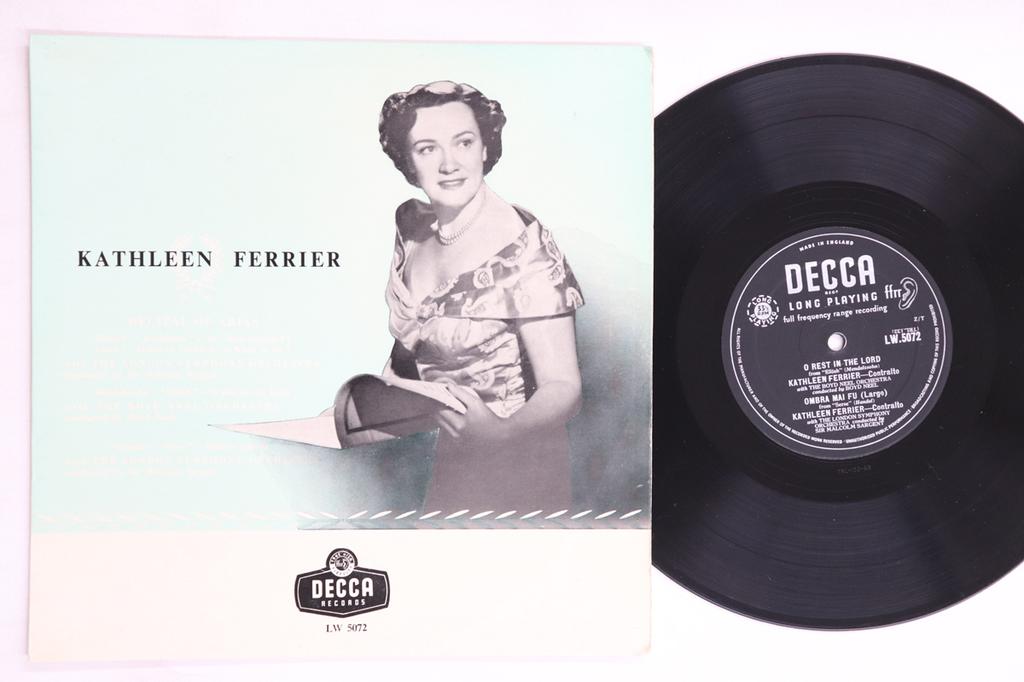 10inch Record MALCOLM SARGENT, BOYD NEEL, KATHLEE - Handel / Gluck / Mendelssohn Recita LW5072 DECCA UK Classical Used
