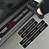4Pcs/Set Car Scuff Plate Carbon Fiber Sticker Door Threshold Protector For Mercedes Benz A200 A180 W177 CLA GLA AMG A C E CLS Class Car Accessories