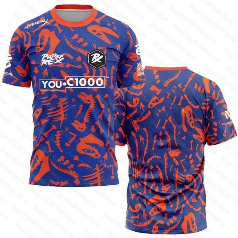 Sommer 2026: Neue E-Sport-Sommeruniformen für Herren – Atmungsaktives, 3D-bedrucktes Kurzarm-T-Shirt – PRX Team Fan-Trikot