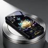 Tellar Luminescence Lotus Black Glass Phone Case For iPhone 17 Air 16 E 15 Plus 14 Pro Max 13 12 Mini 11 5 6 7 8 Plus XR X Cover