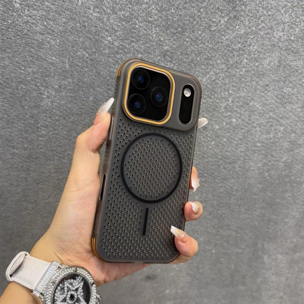 

Magnetic Heat-Dissipating Mesh Case for iPhone 17 Pro/Pro Max, 16, 15, 14, 13, 12 14 Plus