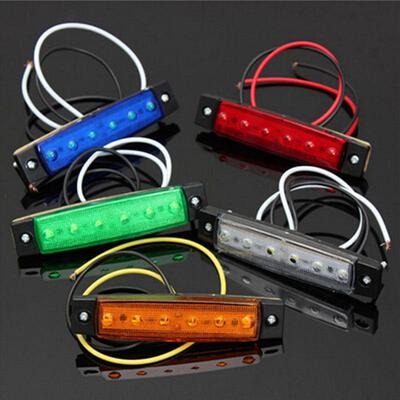 6 LED Side Marker Indicators Lights Lamp 12V for Lorries Truck Trailer Clearance KTY