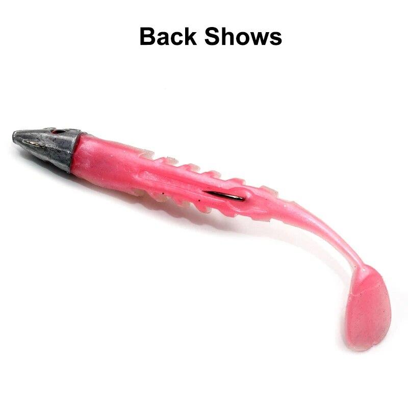 BURLE 10cm 15.5g 13cm 26g T Tail Soft Lure Jig Head Soft Fishing Lure With Barbed Hook