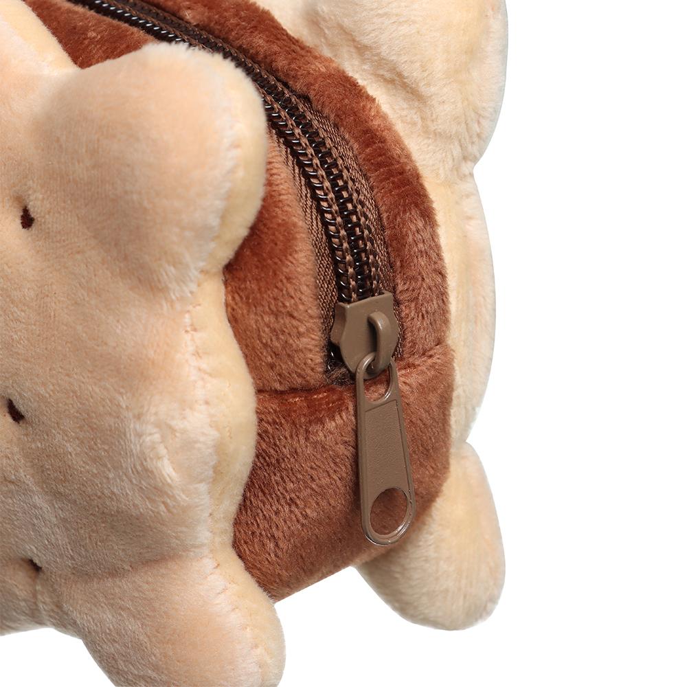 Funny Sandwich Style Plush Biscuit Shape Pen Storage Student Supplies Pencil Case Stationery Bag