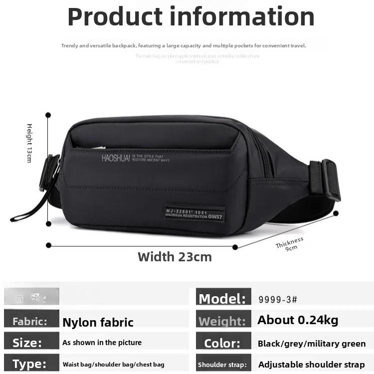 Waterproof Multi-functional Men's Chest Bag Outdoor Sports Waist Bag Travel Shoulder Bag Crossbody Sling Bags Handbag