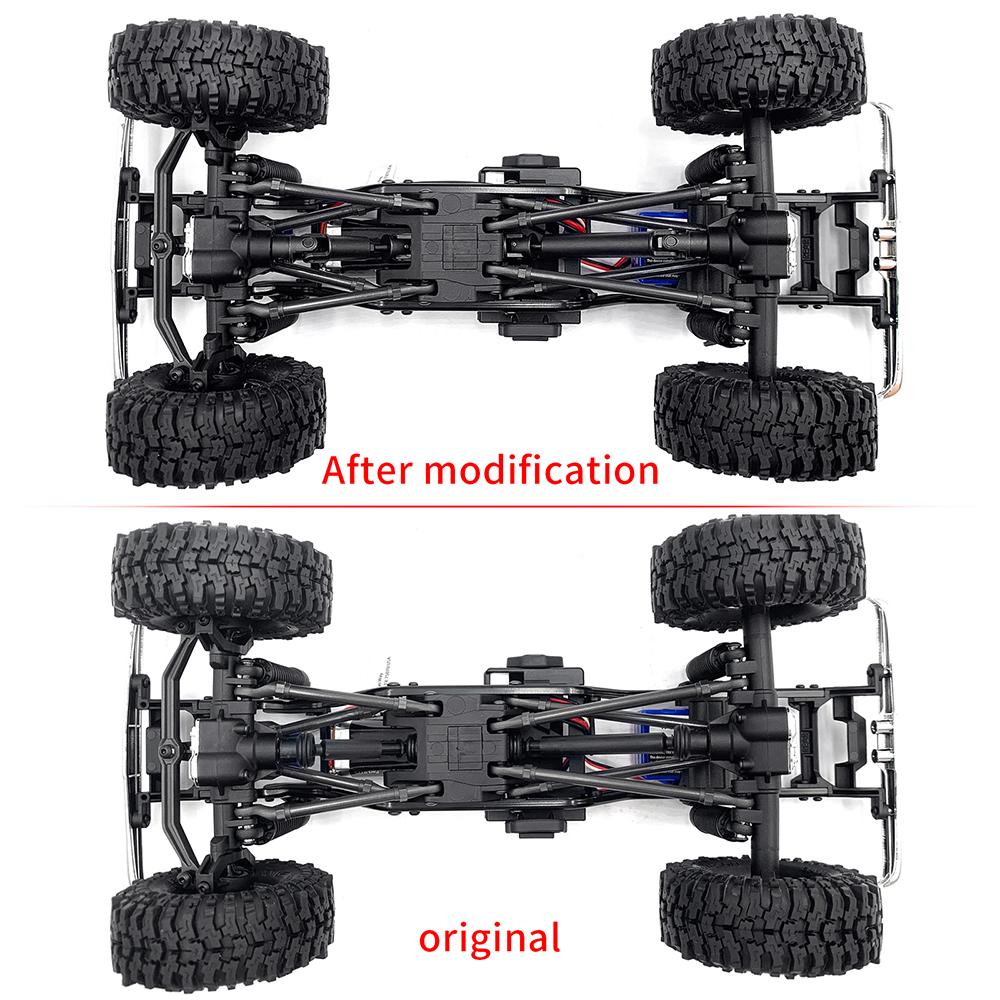 YEAHRUN Steel CVD Drive Shafts Chassis Center Driveshaft for 1/18 RC Crawler Car TRX4M K10 F150 High Trail Upgrade Parts