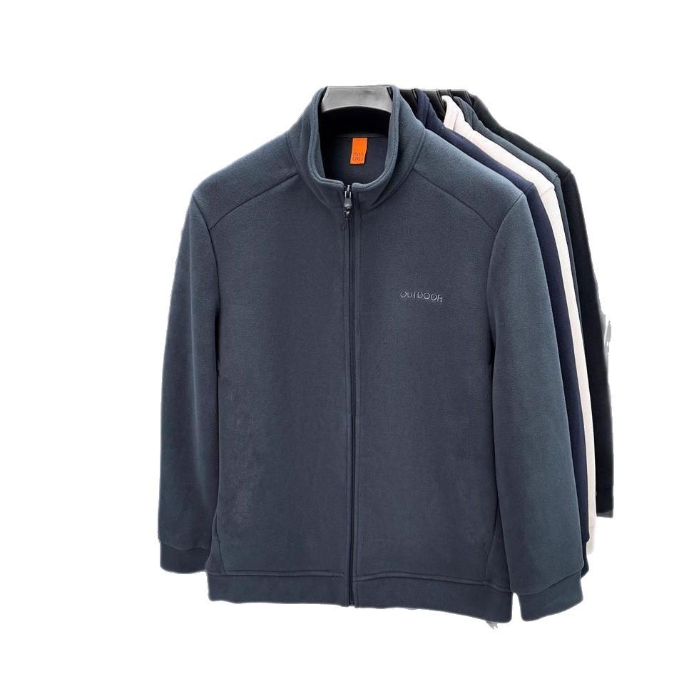 Men's 2025 Autumn/Winter Fleece Stand Collar Hoodie - Thick, Warm, and Casual Zipper Cardigan Outerwear.