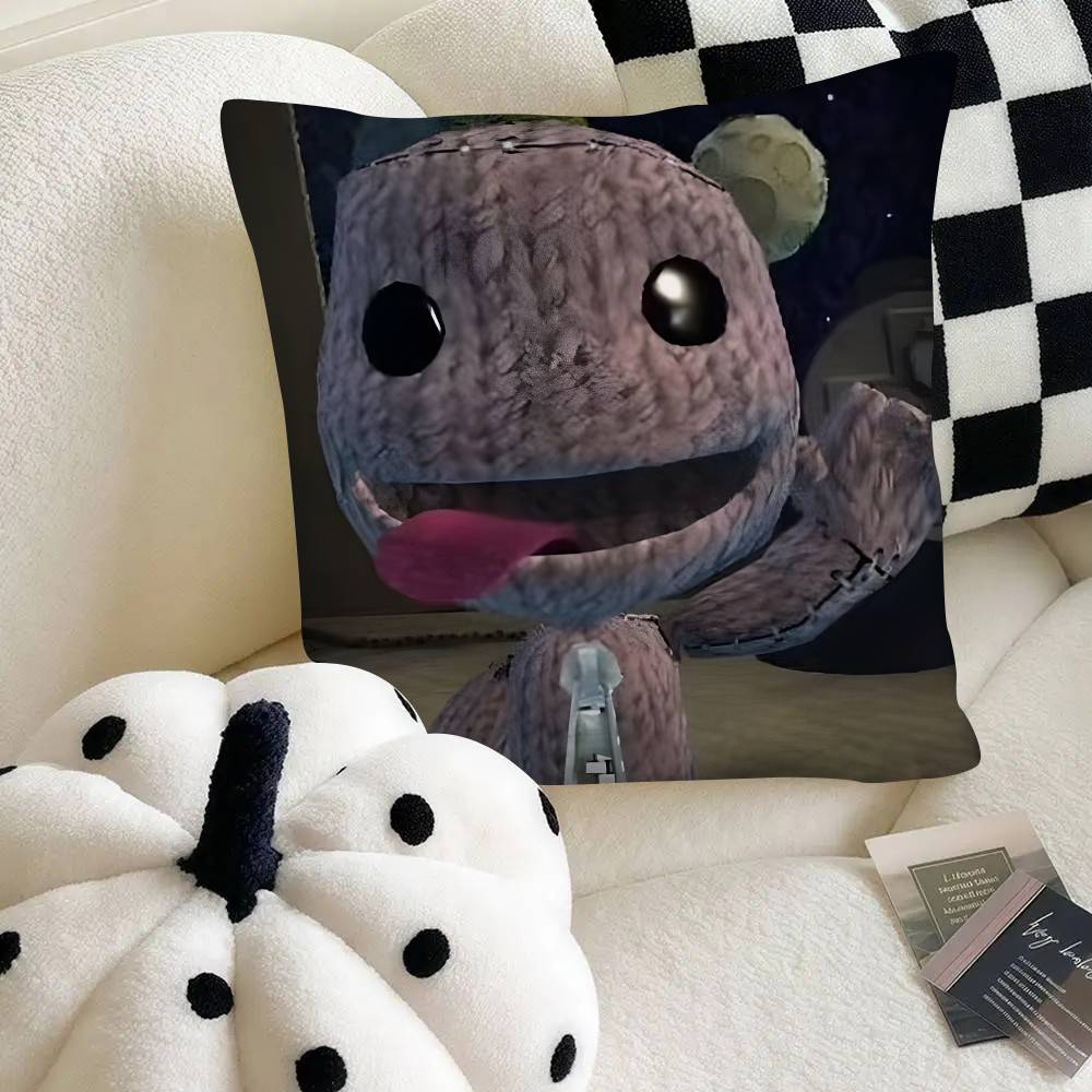 

Funny LBP Sackboy Pillow Case Fashion Square Pillowcase Bedroom Sofa Room Ins Decoration Leisure 40x40cm16x16in