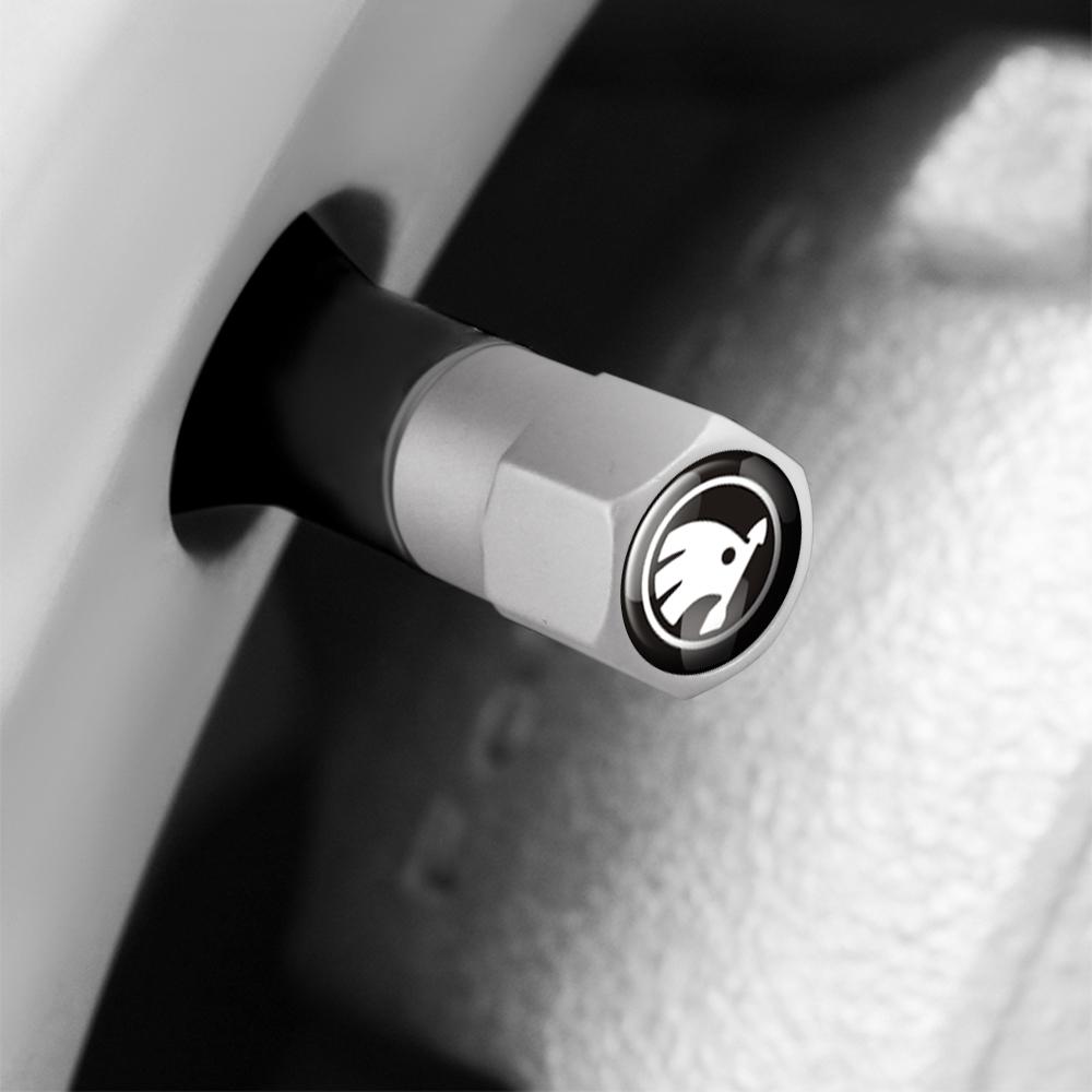 2026 Horké 4ks Krytky ventilků pneumatiky auta Kryt stonku ventilku Prachovka Příslušenství Pro Skoda Kodiaq Octavia 2 3 Yeti Karoq Rapid Fabia Ka