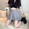 Women's High-Waisted Casual Design-forward Slimming All-match Versatile Pleated Skirt Summer Suit Flattering A-Line Longer Length JK Short Skirt