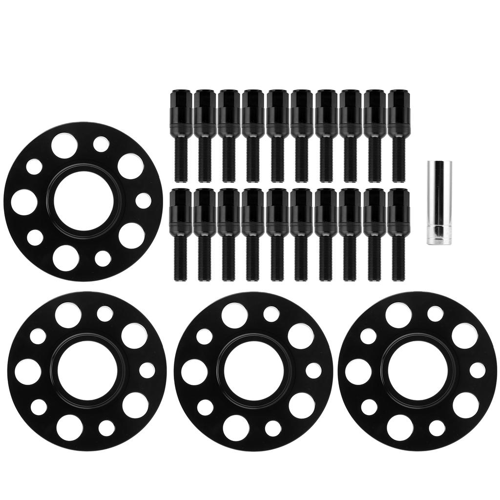 Car Hub Centric Wheel Spacers Kit 20mm Replacement for W202 C Class C220 C230 C280 C43 1994‑2000Black