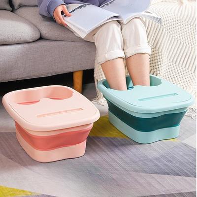 Secchio Massaggiante Pieghevole per Pediluvio Secchio per Pediluvio Secchio Pieghevole per Pediluvio Spa Vasca da Bagno Sauna Domestica Articoli per Pedicure e Pediluvio Rosa