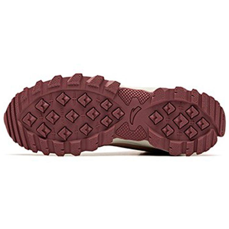 ANTA Casual Shoes Women's High Top Grain Powder/Raspberry Red/Shade 1 Gray 12948960-2