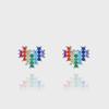 Rainbow Heart Earring