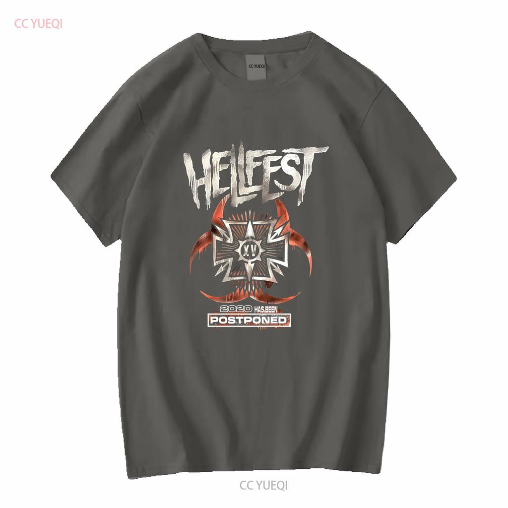 Hellfest 2020 has been postponed For Fan Black All Size T Shirt QQ1232 long or short sleeves vintage Washed Casual fashion