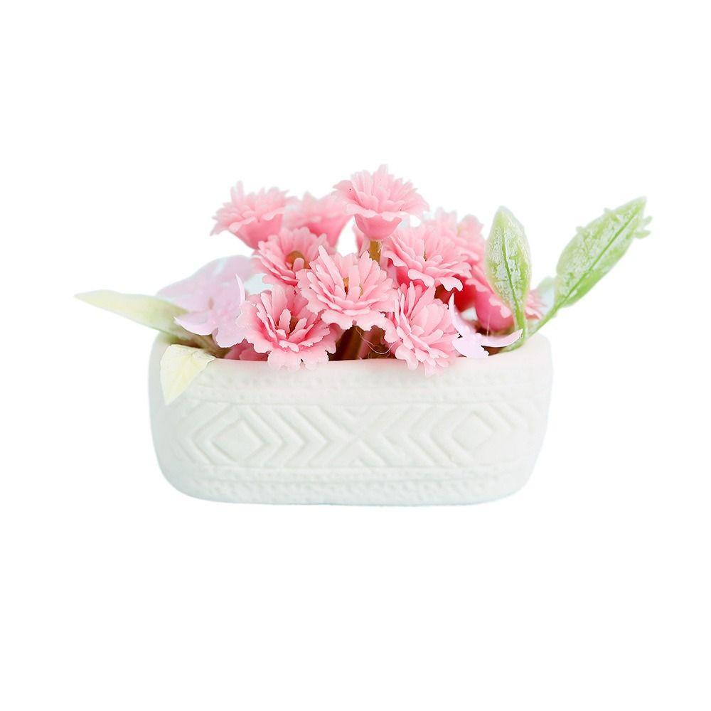 

Різнокольорові мініатюрні кімнатні рослини 1/6 1/8 Мікро бонсай подарунок Ляльковий будиночок Квітковий бонсай pink-1