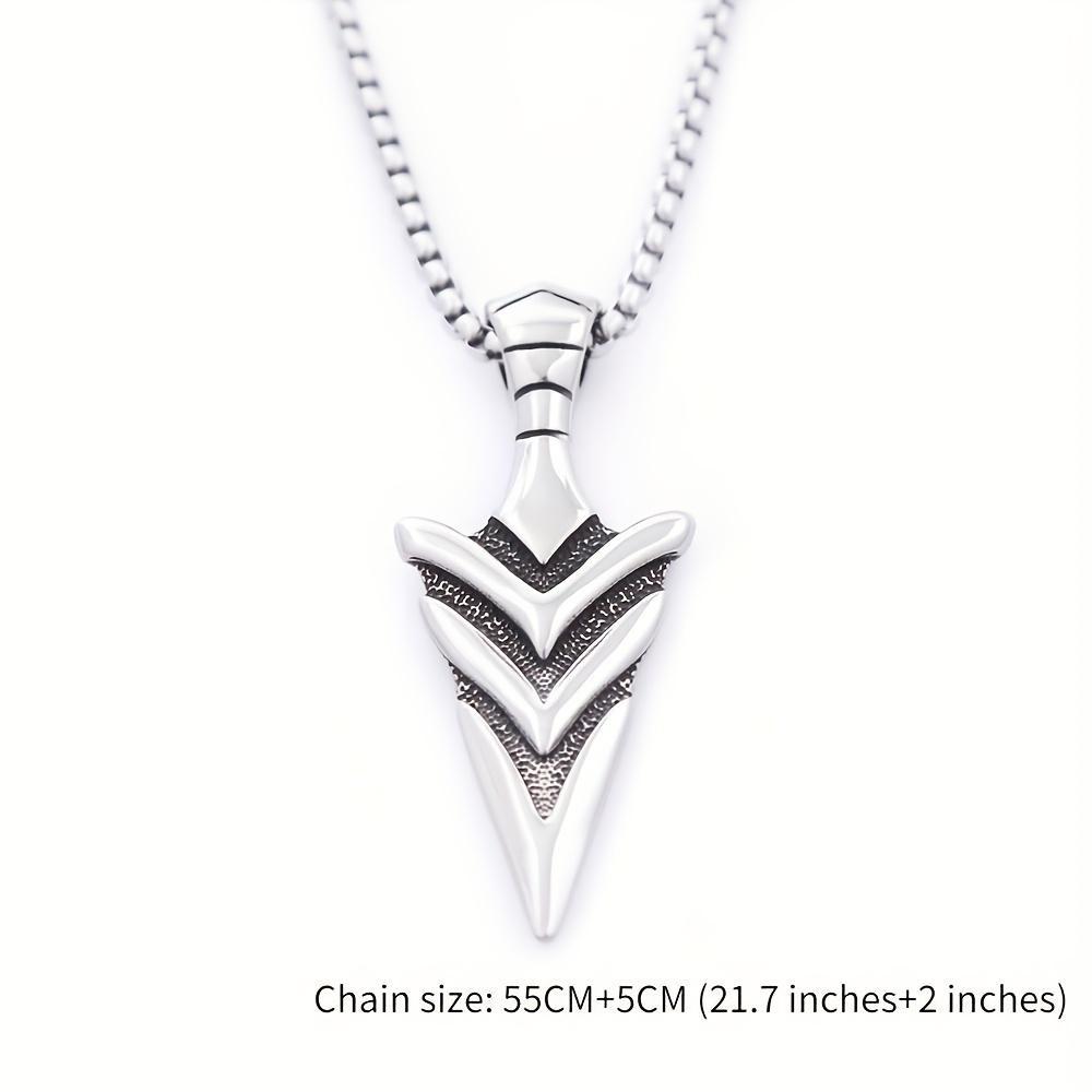 Vintage Arrow Pendant Necklace Cool - Minimalist Fashion Men's Jewelry Gift.