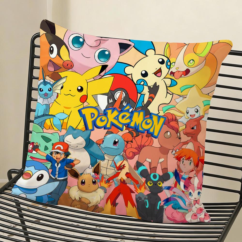 Pillow Covers Decorative Cushions For Sofas P-Pika Q-Chu Personalized Gifts Interior Decoration Home Decorations Cushion Cover