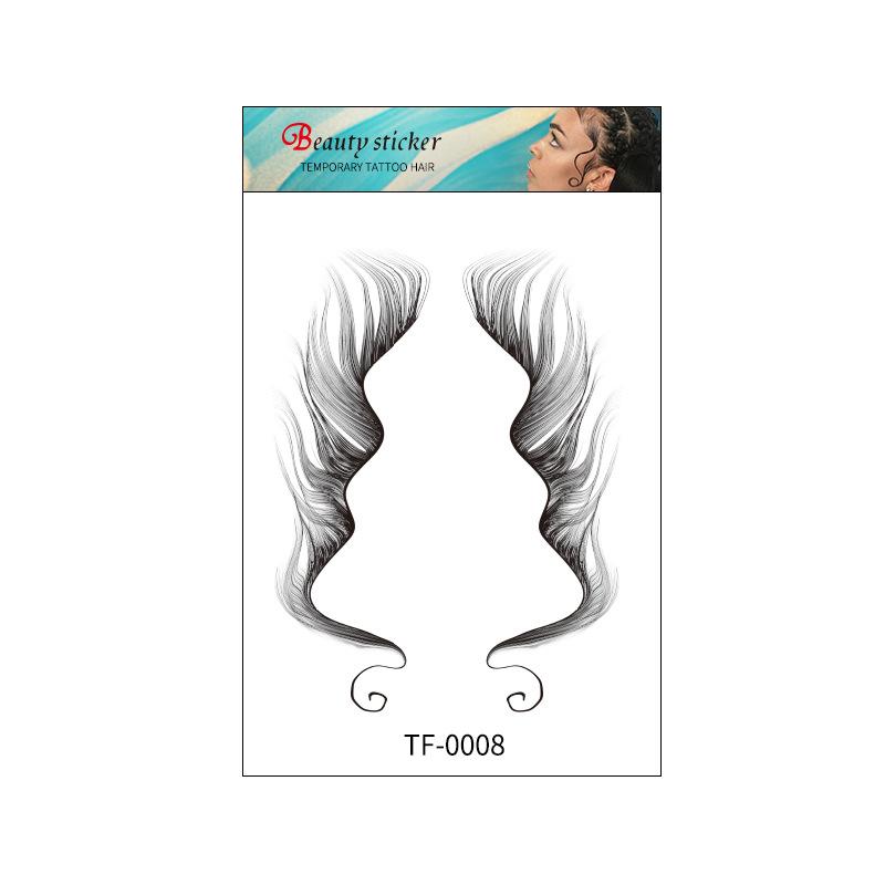 2021 Tattoo Sticker Bangs Simulated Hair Sticker Baby Hair Edge Hairline Sticker
