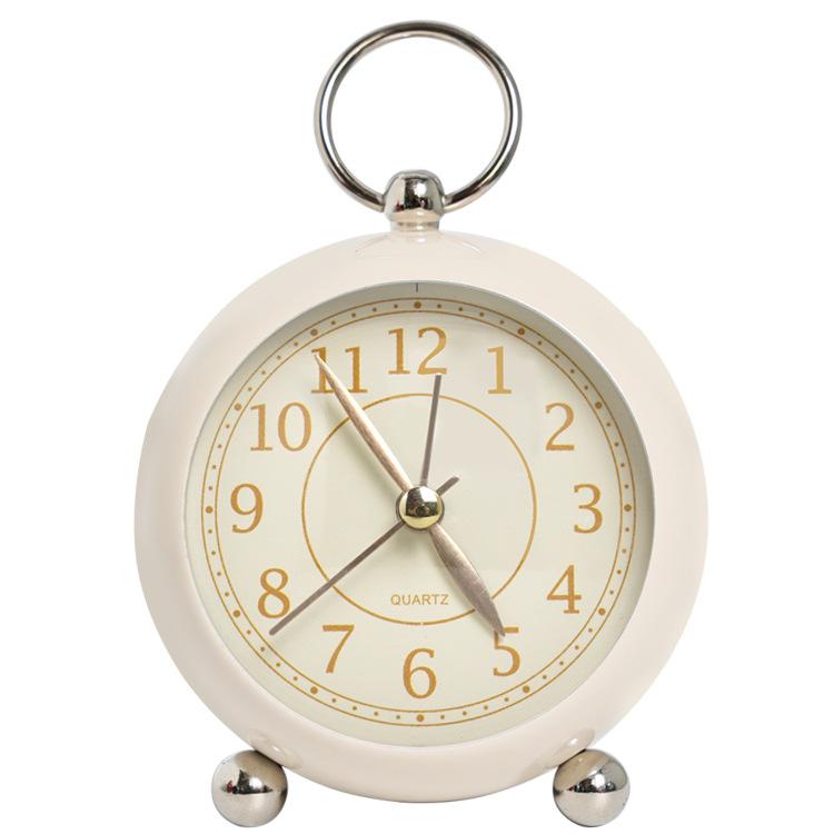 Retro Alarm Clock Non Ticking Silent Bedside Clock Simple Loud Desk Clock with Light  for Heavy Sleepers