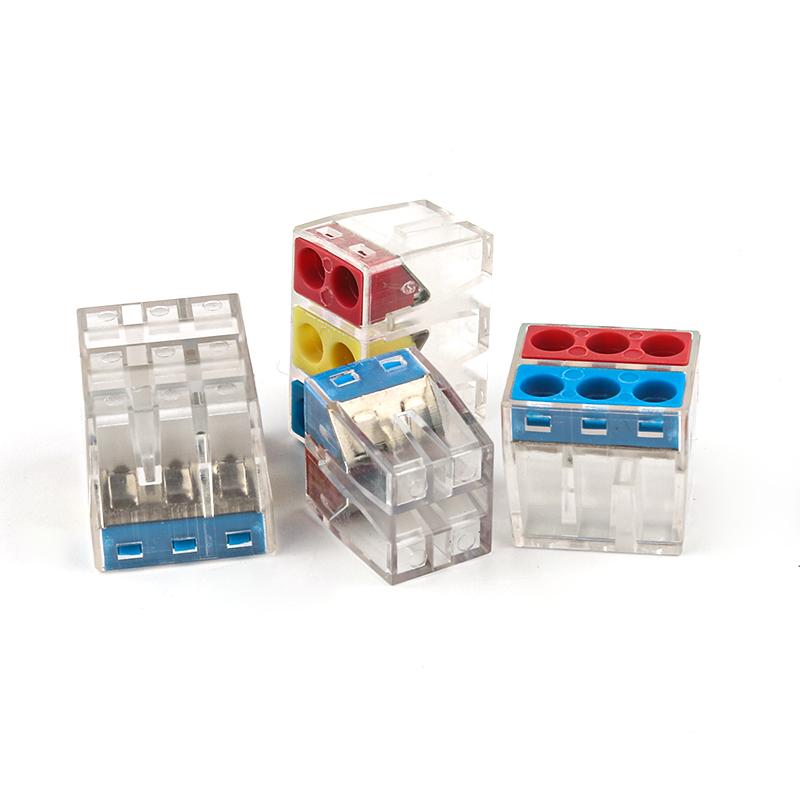 Quick Wire Connectors Compact Mini  Wiring Cable Conector For Home Junction Box Conductors Push-in Terminal Block AWG 28-12