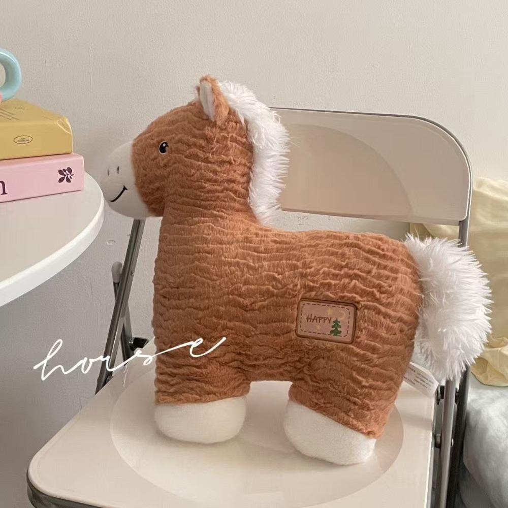 Soft Horse Plush Dolls 50cm Horse Shape Cushion Children With Sleeping Doll  New Year Decorations