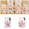 Adorable Plush Bunny Toy With Flower And Bowtie Decorations