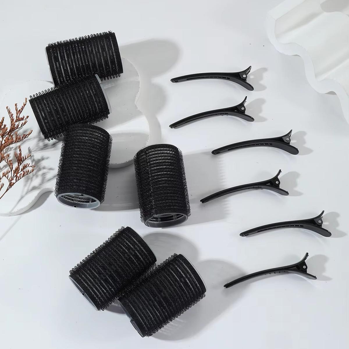 

12Pcs/Set Air Bar Curling Iron Tube Self-Adhesive Magic Roll and Bangs Hair Clip Curling Styling Tool