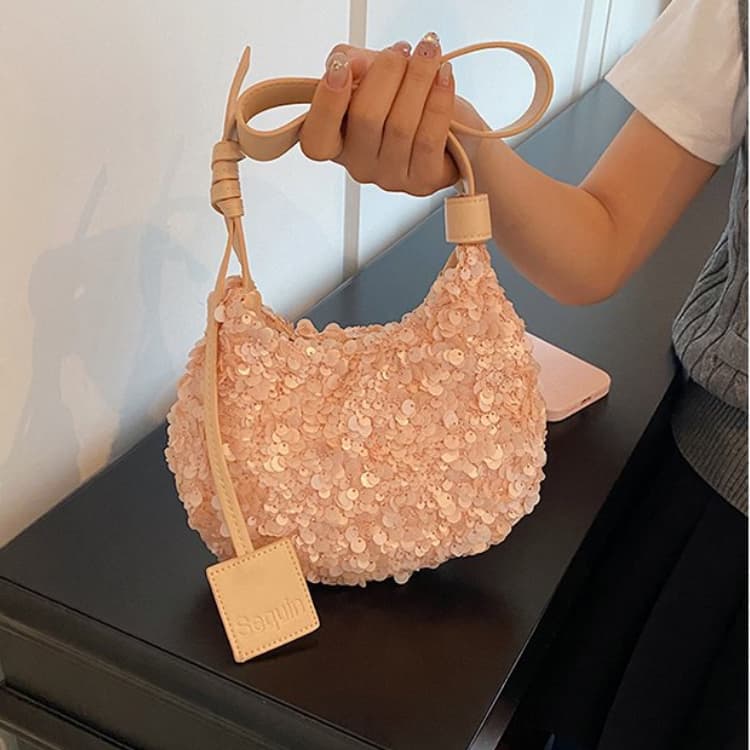 Sequined Crescent Armpit Bag Women's Shoulder Messenger Bag