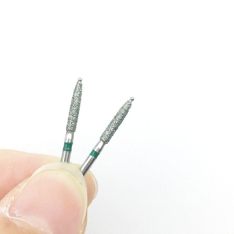 10 sztuk 1.6mm dentystyczne wiertła diamentowe wiertła dentystyczne wiertła do szybkich rękojeści materiały stomatologiczne FO-54C