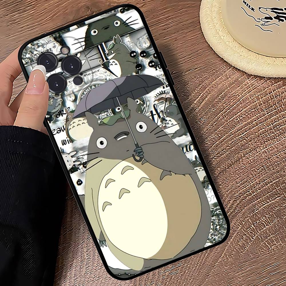 Cartoon Clear Case For-T-T-TotoroS Phone Case For Iphone 17 16 15 16e 14 13 12 11 Pro Max Plus Case Cover Coque