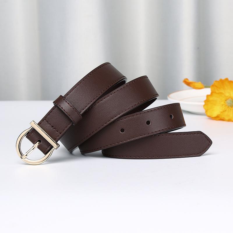 Simple And Fashionable Versatile Pin Buckle Belt, Women'S Light Luxury High-End Belt, Women'S Korean Version Of Trend Minimalist Casual Pants Belt