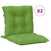 Low Back Chair Cushions Set of 2 Melange Green 100 X 50 X 7 Cm Fabric