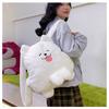 White Plush Dog Girl Backpack With Zipper Closure For Daily Use And Cute Style