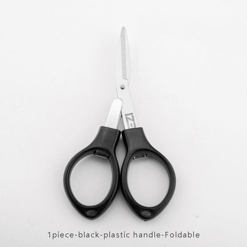 Multi Functional 8 Shaped Retractable Folding Scissors Stainless Steel Scissors Portable Outdoor Travel Scissors чёрный