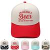 I'M HOLDING A Beer Fun Embroidery Color Matching Truck Driver Hat Men's and Women's Casual Baseball Cap