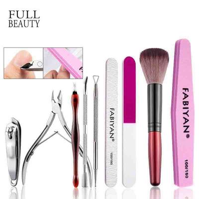 7/6/5/4 Pièces Professionnel Nail Art Manucure Pédicure Ensemble D'outils de Ponçage des Ongles Éponge Fichiers Tampon Vernis