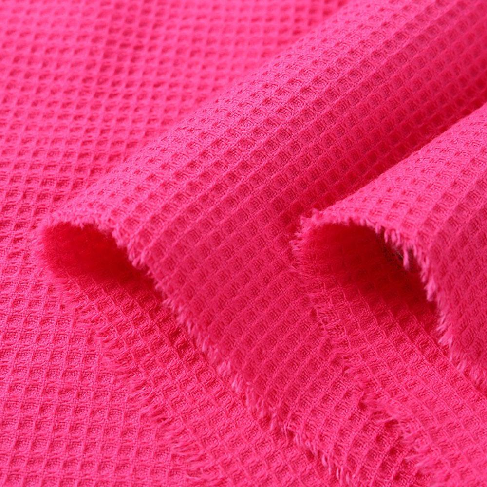 Soft Waffle Weave Polyester Fabric Pure Color By The Half Yard DIY Quilting Clothes Sewing For Sleepwear Bathrobes Skin Friendly