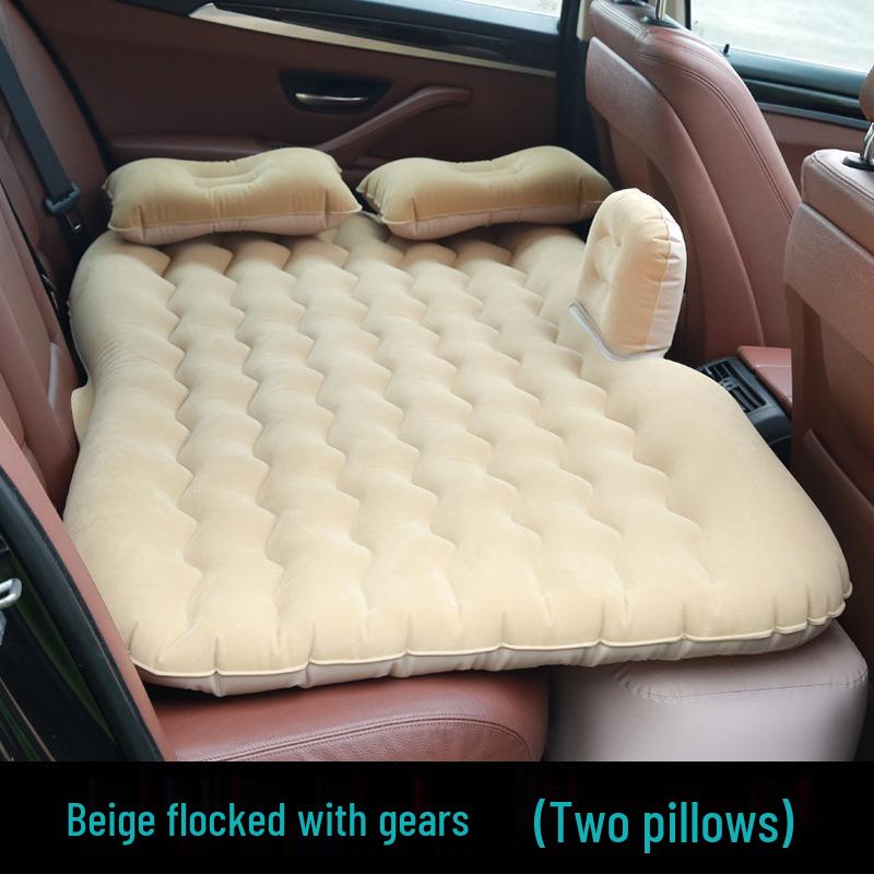 Folding SUV Inflatable Car Bed - PVC Flocking Travel Mattress