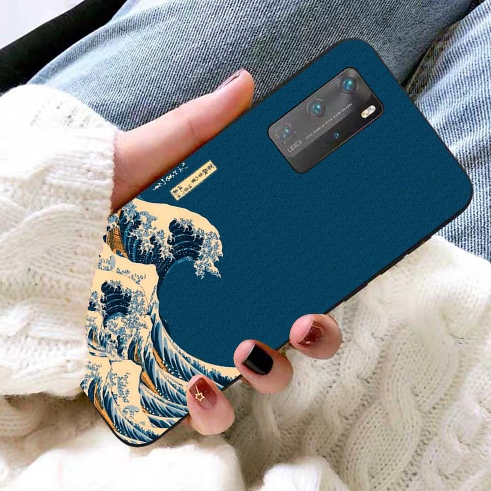 Japanese Wave Girl Dragon Phone Case For Huawei P 8 9 10 20 30 40 50 Pro Lite Psmart Honor 10 lite 70 Mate 20lite