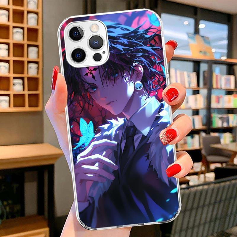 Huner X-Hunters Chrollo Shizuku Cover Phone Case For iPhone 16 17 Air 15 14 Pro Max 16E Phone Case 13 Mini 12 11 7 SE 8 Print Pa