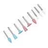 9pcs Dental Polishing Drill Bits Light Cured Resin Teeth Polishing Bur Accessory for Low Speed Handpiece